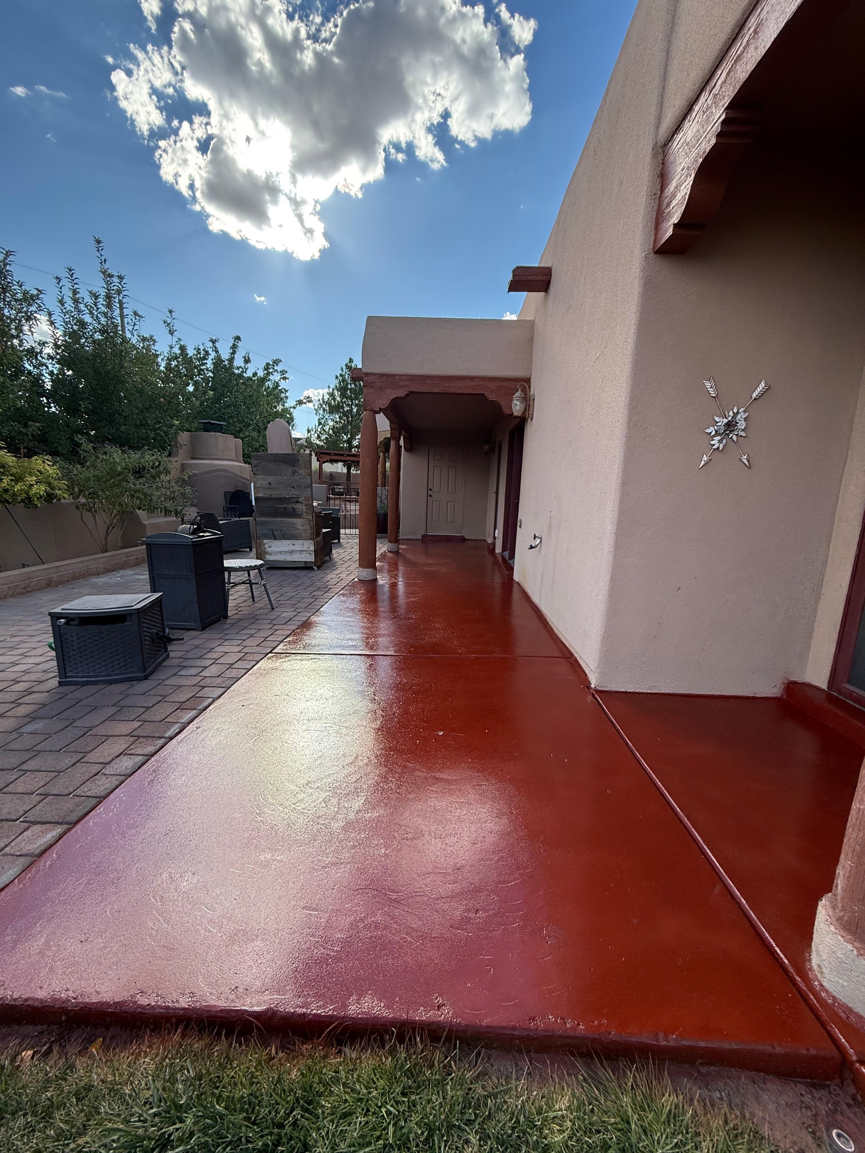 Exterior Stained Concrete Transformation in Corrales, NM Media 6