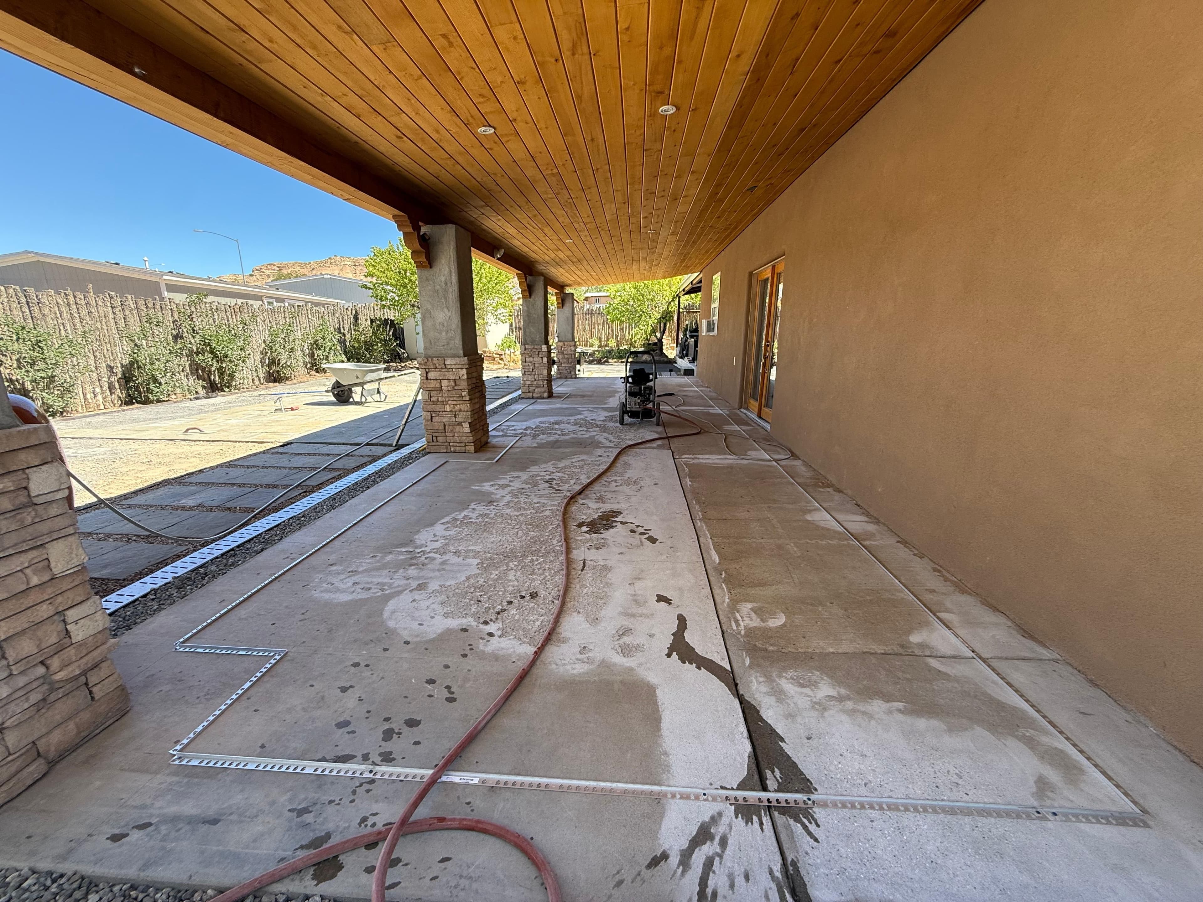 Two-Tone Resin Rock Patio in Española, NM Media 8